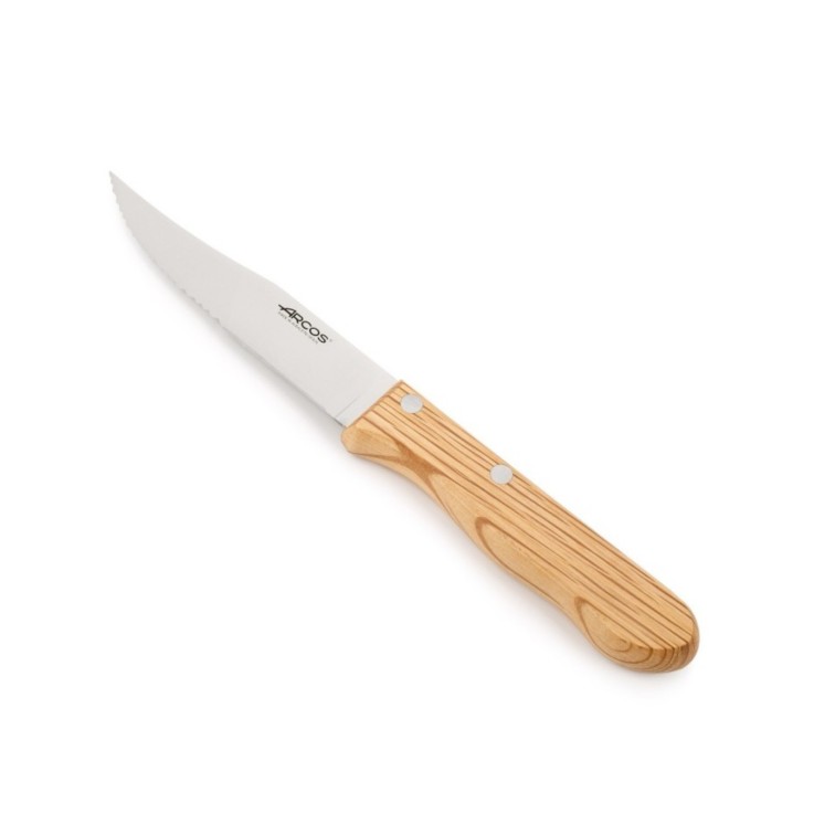 Couteau à steak en bois de chêne Acier inoxydable (inox) lame 12,5 cm