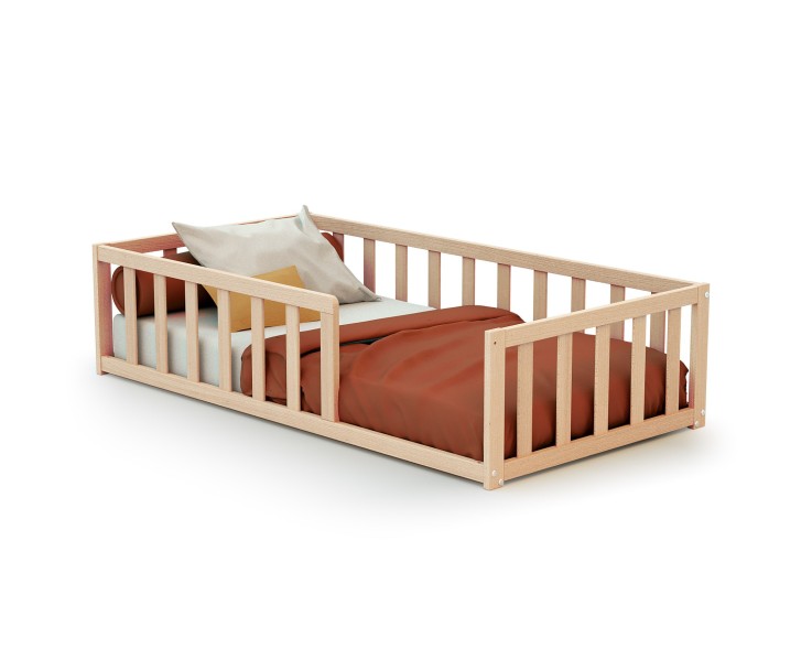 Lit enfant au sol en bois