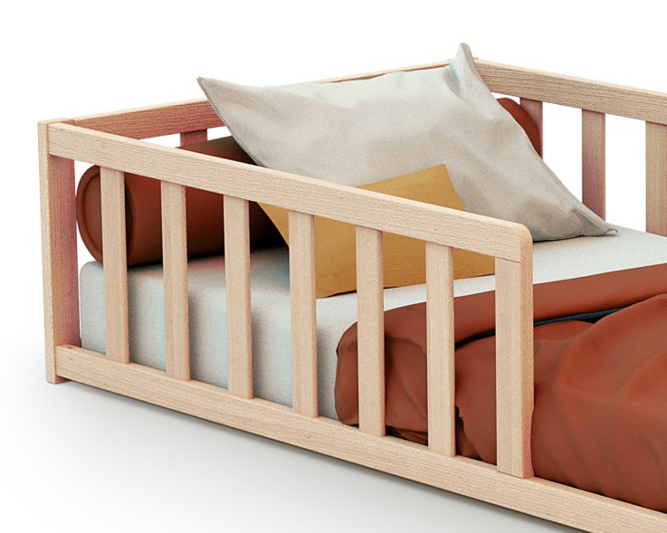 Lit enfant au sol en bois
