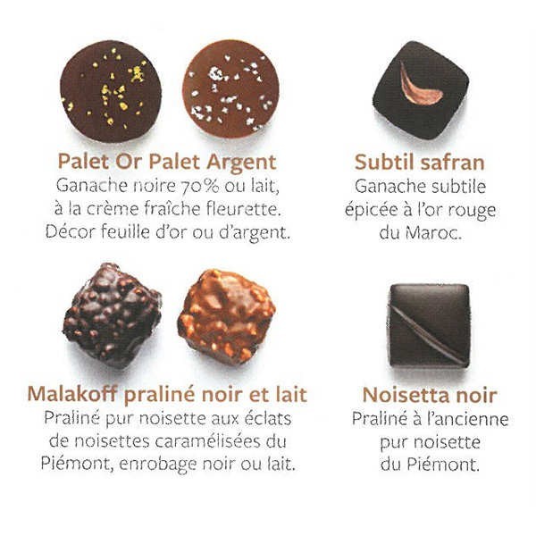 Boîte de chocolats 'Grands classiques' - Voisin - Boîte de 20 chocolats (220g)