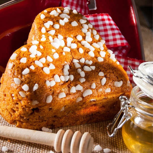 Coeur au miel - Pain d'épices au miel et perles de sucre - Coeur 250g