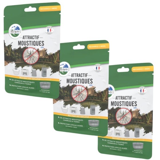 Gel attractif moustiques multi-pièges 6 mois - x3 Tube 20gr