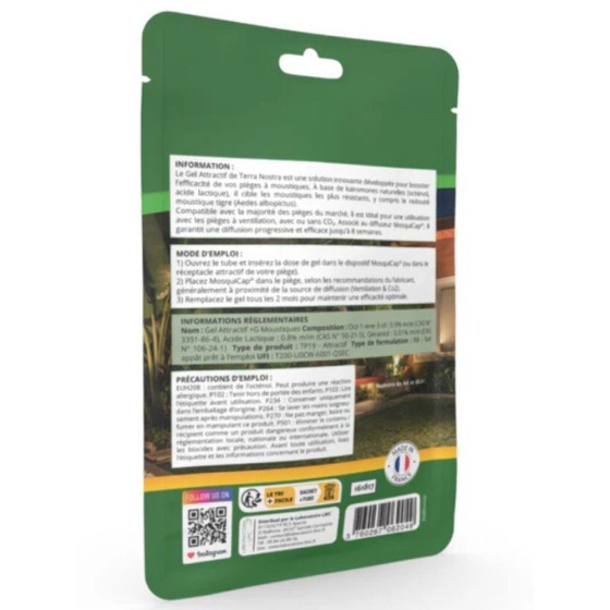 Gel attractif moustiques multi-pièges 6 mois - x3 Tube 20gr