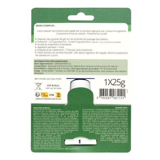 Tube-appât anti-cafards 25 g