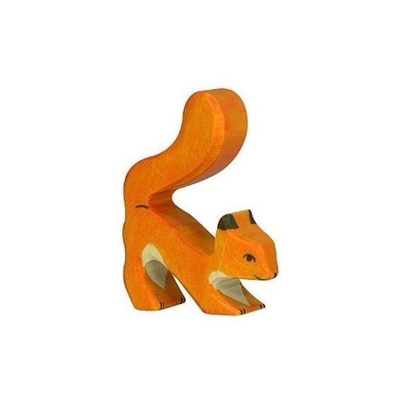 Figurine Holtztiger Ecureuil - Orange