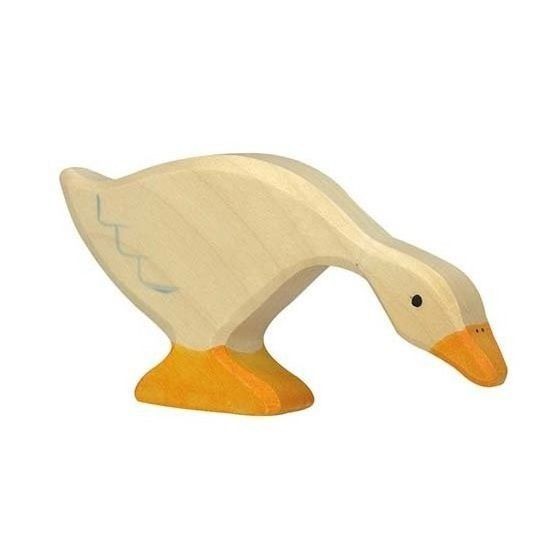 Figurine Holtztiger Oie mangeant