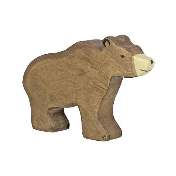 Figurine Holtztiger Ours brun