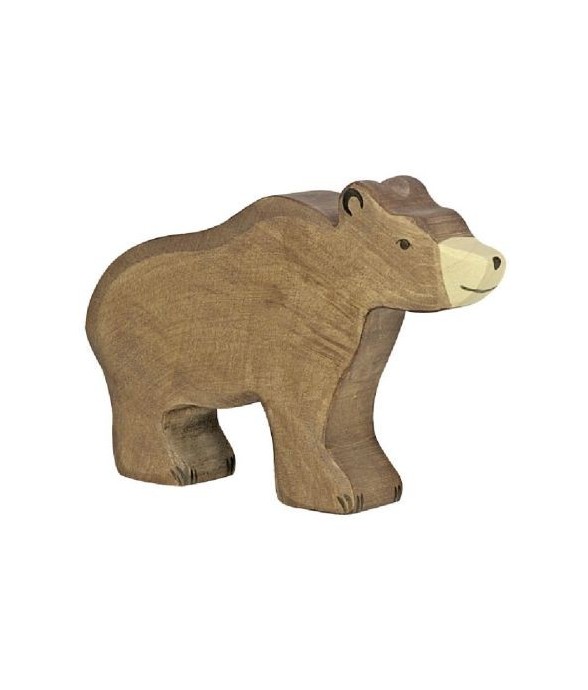 Figurine Holtztiger Ours brun
