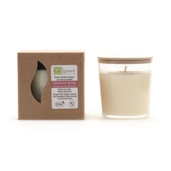 Bougies parfumées biologiques 230g harmonie épicée
