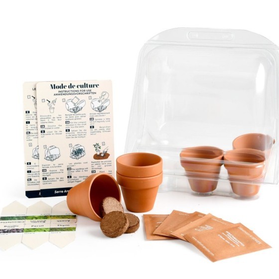 Mini serre de jardinage aromatiques à semer