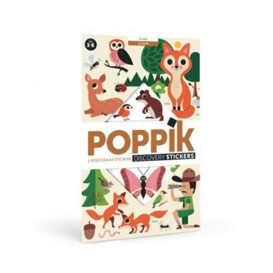 Poster découverte avec stickers forêt