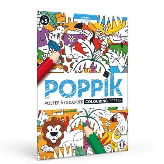 Poster animaux à colorier - Poppik