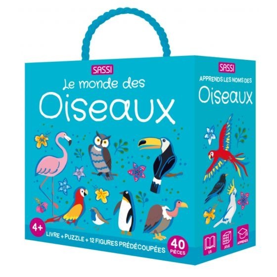 Coffret Le monde des oiseaux : Livre, Puzzle & Figurines