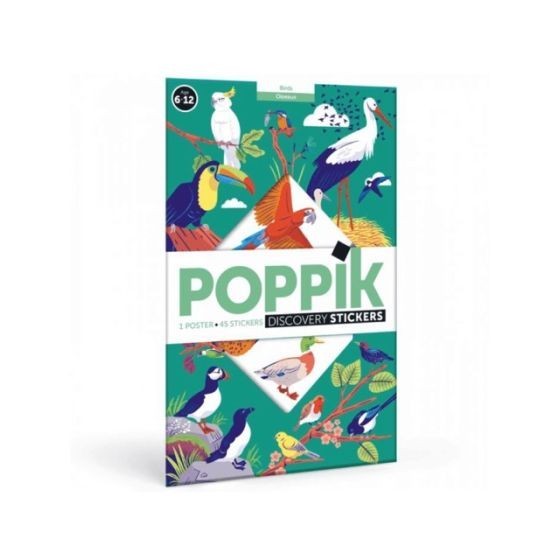 Poster découverte avec stickers Oiseaux