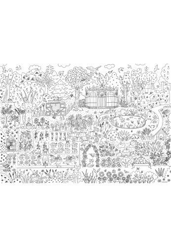 Mes posters à colorier Le jardin