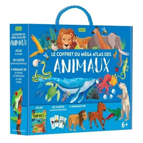 Le coffret Méga Atlas des animaux : Atlas, Cartes & Animaux 3D