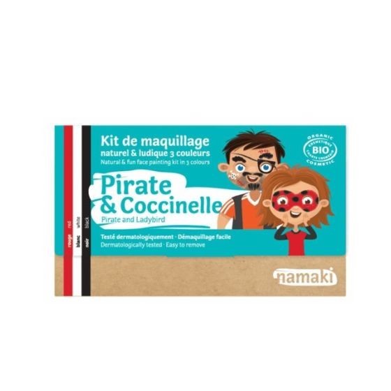 Kit maquillage Bio 3 couleurs Pirate  et  Coccinelle