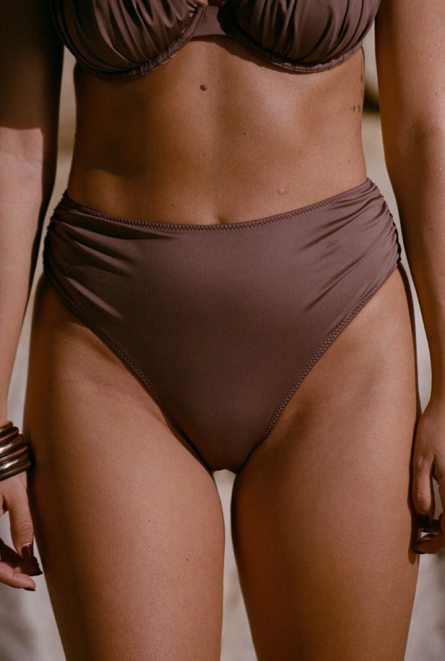 Bas de maillot taille haute Margaux Matière Recyclée