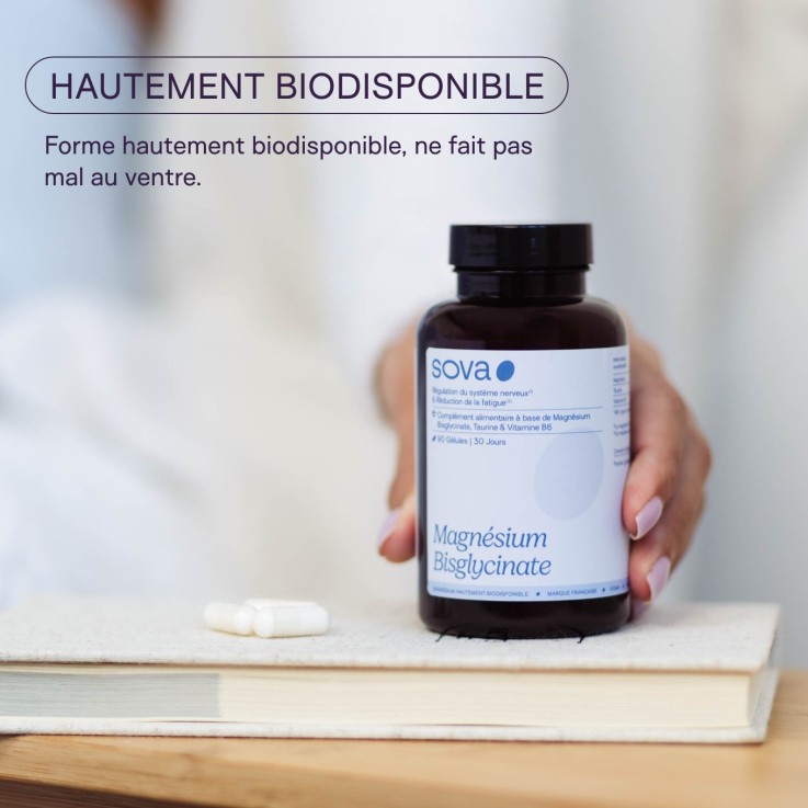 Complément alimentaire Magnesium - Réduction de la fatigue & fonction musculaire - 90 gélules/1 mois de cure