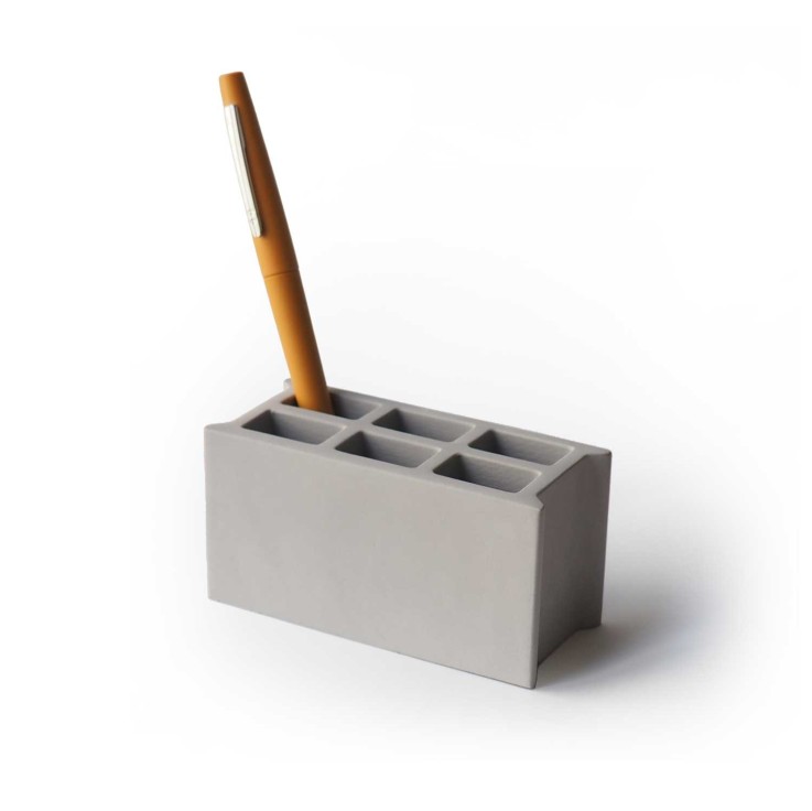 Pot à crayons Parpaing en Béton Brut