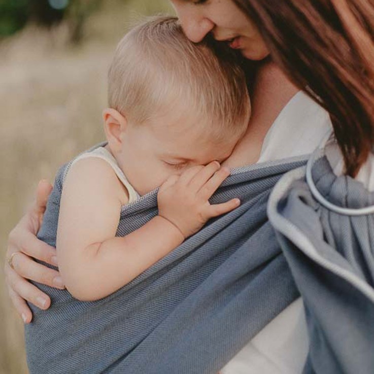 Écharpe de portable sans nœud Sling Sergé Brisé Coton Bio