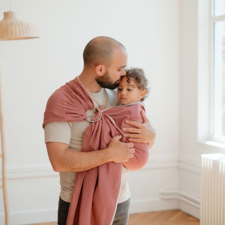 Écharpe de portable sans nœud Sling Sergé Brisé Coton Bio