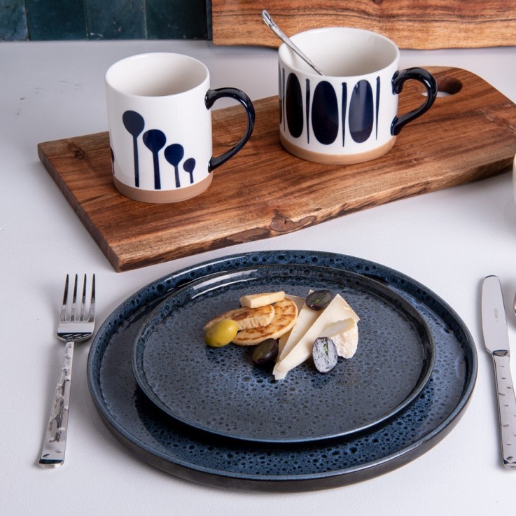 Assiette à dessert Abysses 20,5 cm (lot de 6) en grès