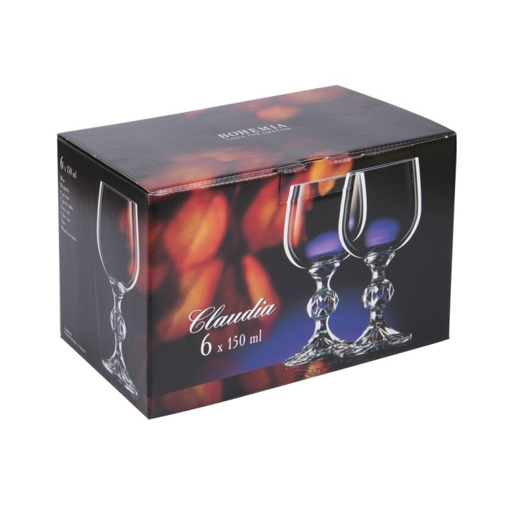 Verre à vin Claudia Panto 15 cl (lot de 6) en cristallin