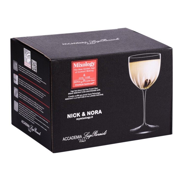 Verre à pied Nick et Nora Mixology 15 cl (lot de 6) en cristallin