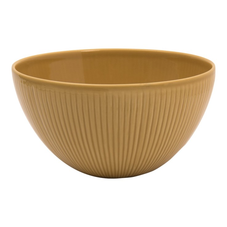 Saladier Bohémia 20 cm  moutarde en grès
