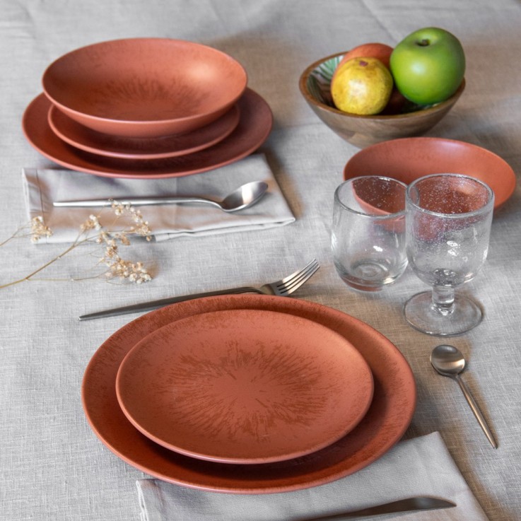 Saladier Onyx 24 cm Terracotta en grès