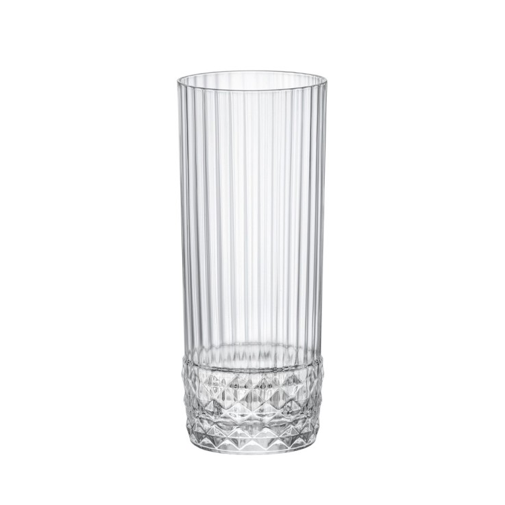 Boite de 4 gobelets hauts America 40 cl en cristallin