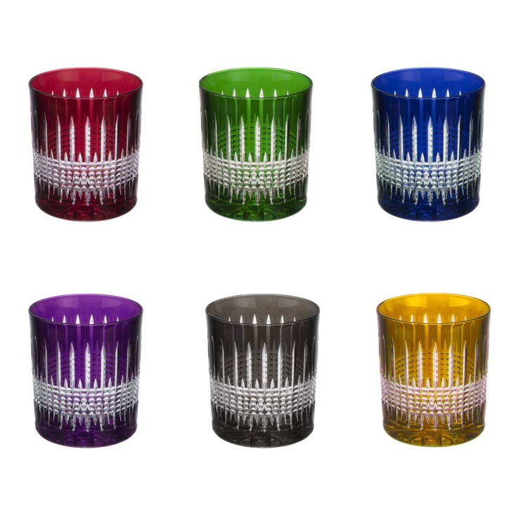 Coffret de 6 gobelets 32 cl en cristal taillé