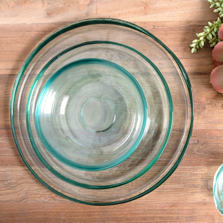 Assiette à dessert Acqua 20 cm (lot de 6) en verre