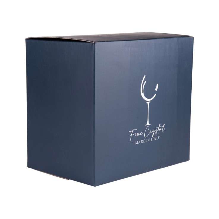 Coffret de 6 verres à pied Divina vert 28 cl en cristallin