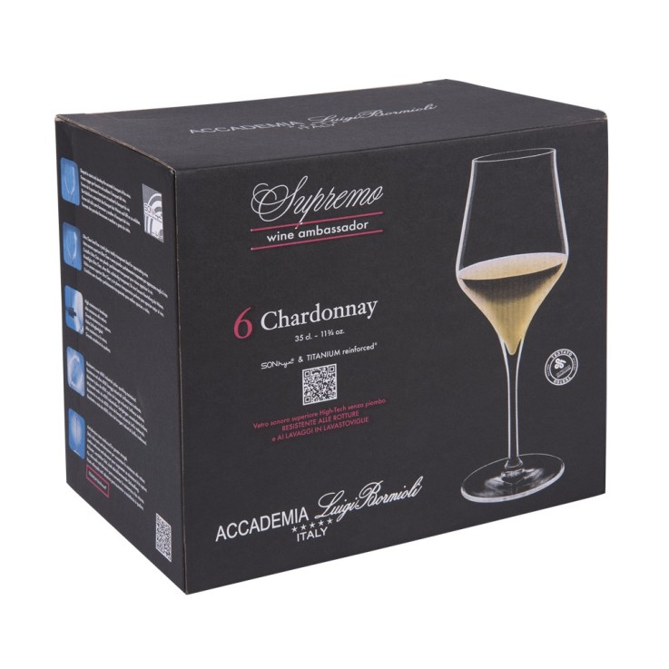 Verre à Chardonnay Supremo 35 cl (lot de 6) en cristallin