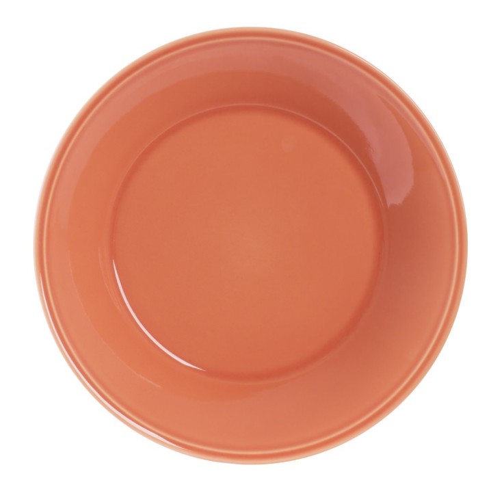 Assiette dessert Louise corail 22 cm en faïence