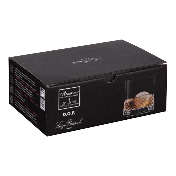 Boîte de 6 gobelets bas Roma 38 cl en cristallin