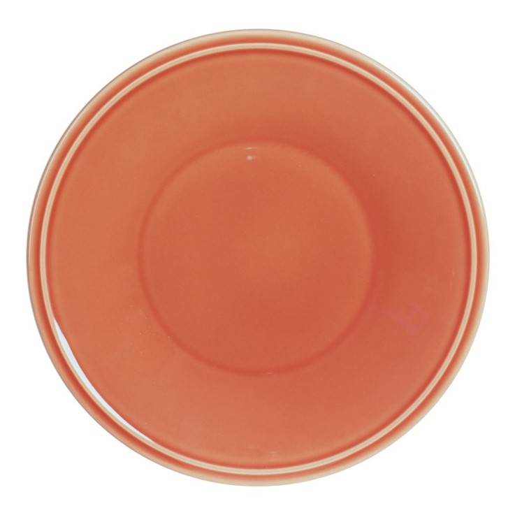 Assiette à dessert Louise 23 cm corail en faïence
