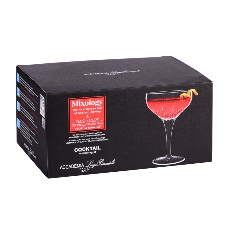 Verre à pied pour cocktail Mixology 22 cl (lot de 6) en cristallin