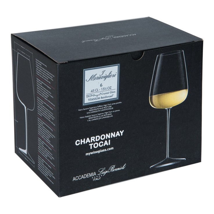 Boîte de 6 verres à pied Meravigliosi 45 cl en cristallin