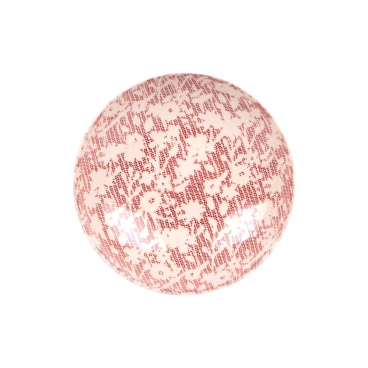 Assiette creuse Léa rouge 22 cm (lot de 6) en grès