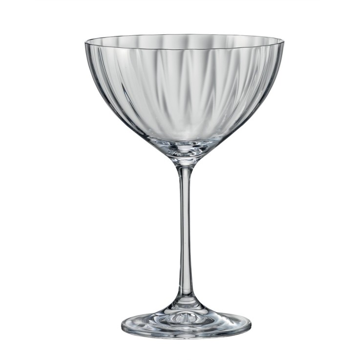 Boîte de 6 coupes à champagnes Waterfall 34 cl en cristallin