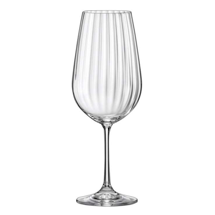 Boîte de 6 verres à pied Waterfall 35 cl en cristallin