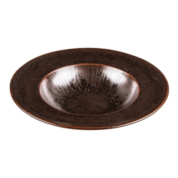 Assiettes à pâtes Onyx 27 cm (lot de 6) en grès