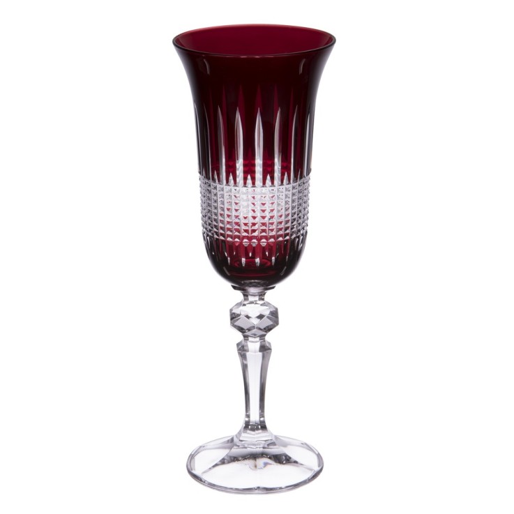 Coffret de 6 flûtes à champagne 15 cl en cristallin taillé
