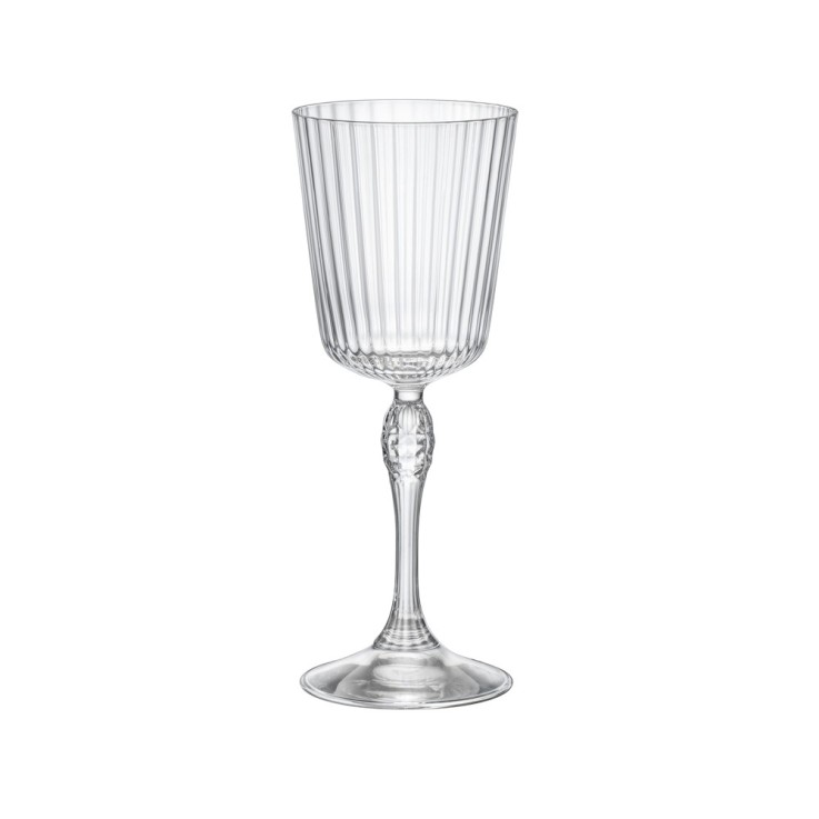 Boite de 4 verres à pied America 25 cl en cristallin