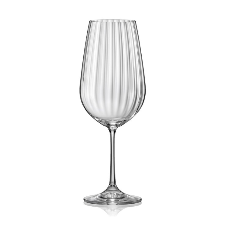 Boîte de 6 verres à pied Waterfall 55 cl en cristallin