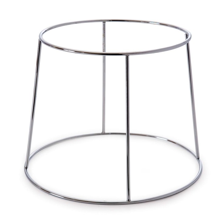 Support pour plateau de fruits de mer chromé 14 cm en inox