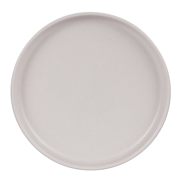 Assiette plate Uno crème 28 cm (lot de 6) en grès